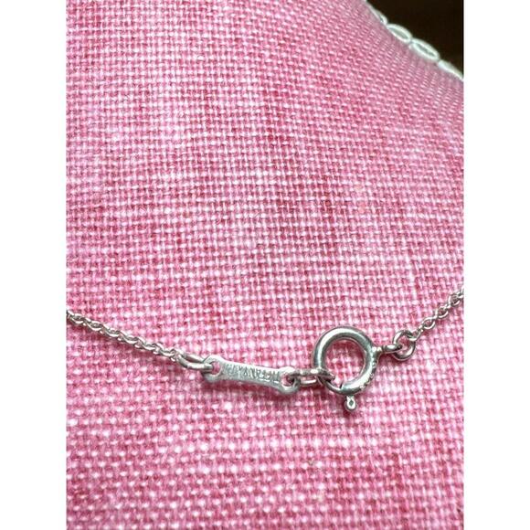 Tiffany & Co Elsa Peretti Womens Silver Bean Pendant Necklace Classic - Picture 3 of 4